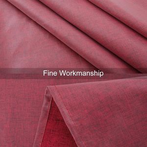 Linnen tafelkleed, Kerstmis, afwasbaar, lotuseffect, tafelzeil, waterafstotend, tafellinnen, vlekbescherming, rond, 140 cm, wijnrood