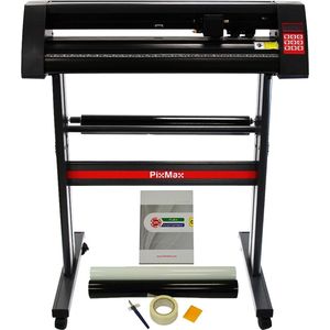 PixMax Vinyl Snijplotter - 72 cm snijbreedte - FlexiStarter Software abonnement inbegrepen - Windows - Aluminium standaard met rollen - 3 mesjes inbegrepen