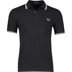 Fred Perry M3600 polo twin tipped shirt - pique - Black / Ecru / Limestone - Maat: 3XL