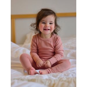 Wollen baby- kindertrui - Merinowol - Misty Rose 50