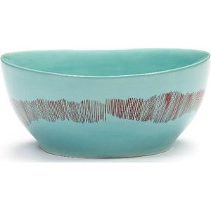 Serax Feast By Ottolenghi Kom Ø16 Azure Swirl Stripes Red