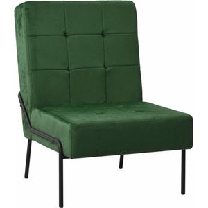 vidaXL - Relaxstoel - 65x79x87 - cm - fluweel - donkergroen