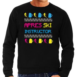 Bellatio Decorations Apres ski sweater heren - apres ski instructor - zwart - winter XL