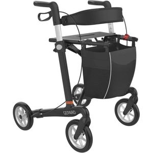 Rollator Gepard Ultra lichtgewicht en opvouwbaar - 5,1 kg - 62 cm zithoogte voor Binnen en Buiten (Zwart)