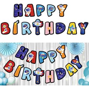 slingers - happy birthday slinger - feestslinger karton - slinger jungle - slingers verjaardag - verjaardag versiering - Blijderij