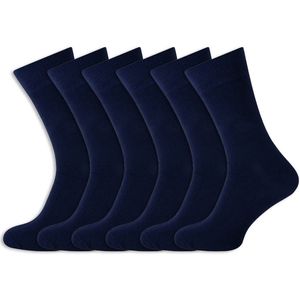 Heren sokken | Katoenen sokken | Merk: Basset | Kleur: Navy | Maat: 39 t/m 50 | 6 Paar