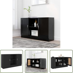 The Living Store Dressoir - Trendy - Opbergkast - 120x30.5x70 cm - Zwart