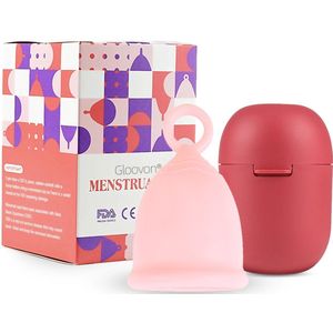 Gloovon® - Luxe Menstruatiecup Met opbergdoos - Maat L - Herbruikbare Menstruatie Cup - Period Menstruatiecup - Menstruatiecup Menstrueren - Saunabezoek Tijdens Menstruatie