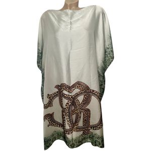 Kaftan -Tuniek - Jurk - Satijn van Viscose - Zijde Onesize 38-48 groen