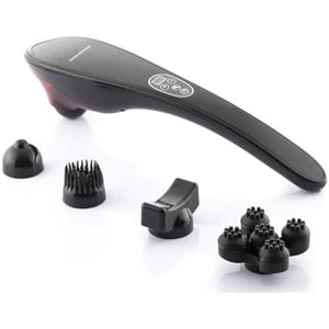 Oplaadbaar Hand Massager met 12 Massagemodi en 5 Verwisselbare Opzetstukken voor Volledige Lichaamsmassage