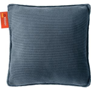 Stoov Warmtekussen - Ploov - Duurzaam & Draadloos - Infrarood warmtekussen - 45x45 Knitted Denim Blue - Plus Batterij