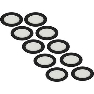 Groenovatie LED Inbouwspot 5W - Zwart - Rond - Warm Wit - Waterdicht IP65 - 10-Pack