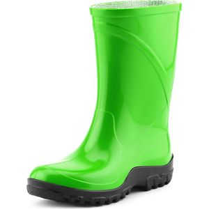 Ladeheid Kinder Regenlaarzen - Jongens Meisjes Antislip Zool - PVC - LA-KL-002-BW - Groen Zwart - 25/26