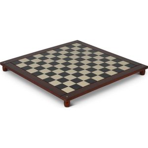 Authentic Models - schaakbord en dambord - 2 zijde spelbord - Schaken - Dammen - Met magnetische poten - Hout