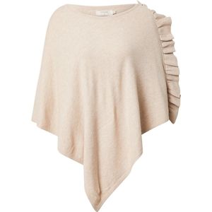 Cream - Oversized Poncho - Roze - Met Ruchedetail