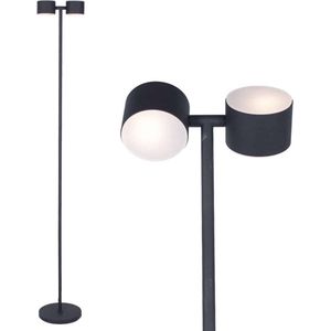 Moderne vloerlamp Prince | 2 lichts | zwart | metaal | 180 cm hoog | Ø 25 cm | staande lamp / vloerlamp | modern design