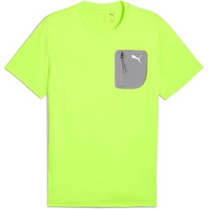 Puma - Flex Pocket - T-shirt - Groen - Korte Mouwen
