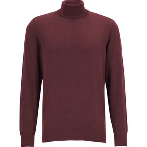 Michaelis - Slim Fit Coltrui - Donkerrood - Katoenmengsel