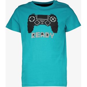 Unsigned jongens T-shirt met game controller - Blauw - Maat 170