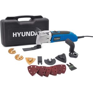 Hyundai multitool oscillerend - 300W - multifunctioneel gereedschap - incl. opbergkoffer en accessoires - schuren, voegen, verwijderen en herstellen - softgrip anti-sliplaag