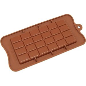 Siliconen Chocoladereep Mal / Bakvorm - Zelf chocolade maken - Bruin - SEC