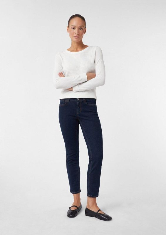 comma - Slim Fit Jeans - Enkellengte - Denim
