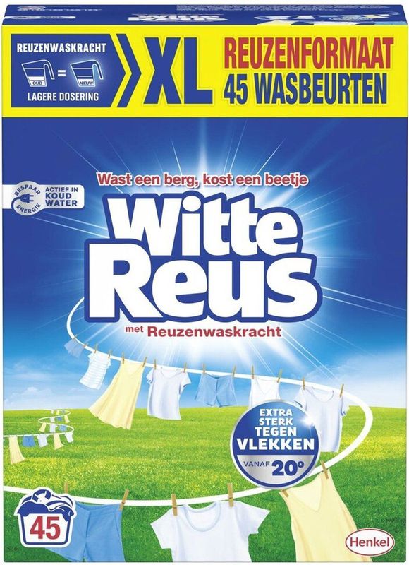 Witte Reus - Waspoeder - Wit - 2250 Gram - Vlekverwijderaar