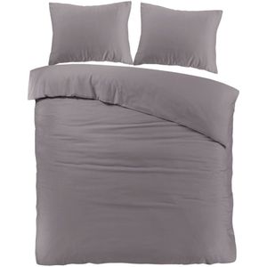 Premium tencel dekbedovertrek uni antraciet - 140x200/220 (eenpersoons) - comfortabel en zacht - ademend en absorberend - luxe kwaliteit - zalig slapen