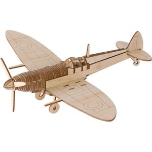 Bouwpakket Vliegtuig Jachtvliegtuig Spitfire- hout