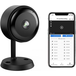 Gloovon® - Spy Camera - Verborgen camera - WIFI met app - 1080P Full HD - 1MP - Draadloze - Beveiligingscamera voor Binnen - Bewegingssensor & Nachtzicht - Mini Camera - Spionage - Hidden - Incl. 64 GB microSD-kaart