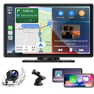 9 Inch Carplay Scherm - Apple Carplay - Android Auto - Touchscreen - Inclusief Achteruitrijcamera - Zwart