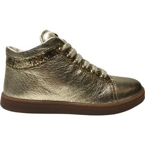 Naturino -Glitzie - Mt 22 - veter/rits lederen hoge schoenen - goud