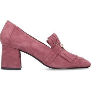 Manfield - Dames - Roze suède gesloten pumps - Maat 37