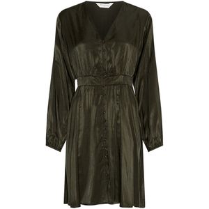 Moss Copenhagen - Ofelia Nicholina - Overhemdjurk - Groentint - Lange Mouwen