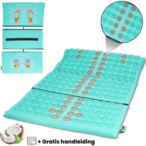 Miseru Spijkermat - Accupressuur Mat - 71x45 cm - 3-delig & Afritsbaar - Duurzaam Materiaal - Spijkerbed - Shakti Massage