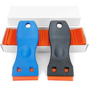 Plastic Venster Schraper Tool - Kookplaat Schraper - 100 Stuk Vervanging - Verwijder Etiketten Stickers Decals - Veilig voor Glas