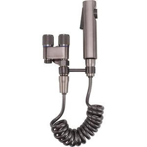 Zeshoekige Hoge Standaard Badkamer Bidet Toilet Sproeier Set Metgezel Volautomatische Slang - Grijs Grijze