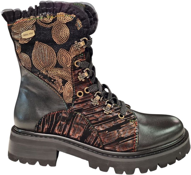 Laura Vita - Kouleo - Veterboots - Zwart