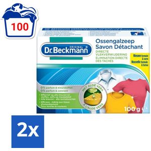 Dr.Beckmann - Vlekkenverwijderaar - Ossengalzeep Met Aloë Vera - Witte en Gekleurde Was - 100g - Voordeelverpakking - 2 stuks