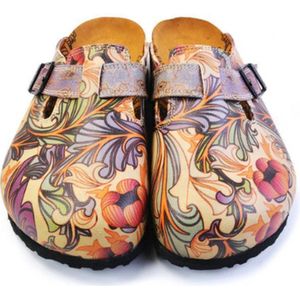 GOBY Clogs met Patroon – Handgemaakt – Hoge Kwaliteit – Maat 37
