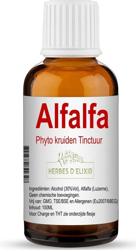 Herbes D'elixir - Alfalfa Tinctuur - 100 ml - Natuurlijke Extract