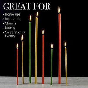 kaarsen (meerkleurig) - Orthodoxe kaarsen voor gebed rituals tafeldecoratie - niet giftig, roet - druppelvrij, lang, duurzame producten, 150 stuks (3 kleuren, hoogte 16,5 cm)