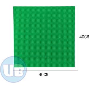 Uniblocks Classic grote bouwplaat Groen - 40 x 40 cm | City | combineer met Lego bouwplaten | grondplaten 50x50 noppen | wegen | wegplaat | stad | Geschikt voor LEGO bouwplaten bouwplaat wegplaat