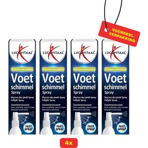 4x - Lucovitaal Voetschimmel Spray Zwemmereczeem 25 ml - Voordeelverpakking!