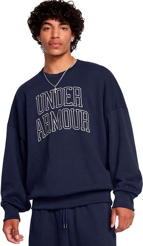 Under Armour Icon Heavyweight Terry Oversized Sweatshirt Blauw L Man
