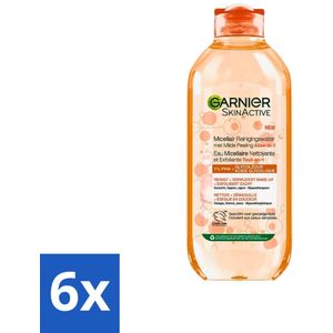Garnier - SkinActive - Micellair Reinigingswater - Milde Peeling - Alles-in-1 - 400 ml - Voordeelverpakking - 6 stuks