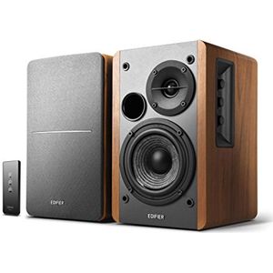 Boekenplank Luidsprekers - 2.0 Actieve Monitoren met Houten Behuizing - Perfect voor Muziekliefhebbers en Vinyl