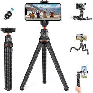 K&F Octopus Tripod Smartphone - Mini Camera Statief Incl 360° Draaibare Telefoonhouder & Afstandsbediening - Gorillapod