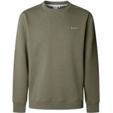 Sweatshirt - Katoen/Polyester Mix - Klein Scriptlogo - Duurzaam Katoen