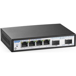 Equivera 2,5G Ethernet Managed Switch - 4 Poorten - 10G SFP